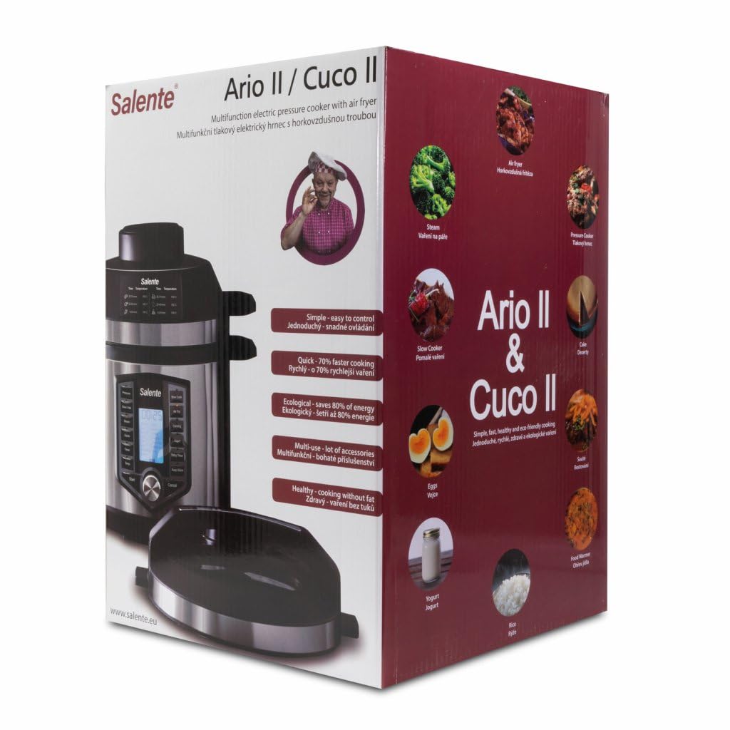 Cuco II - Pentola a pressione multifunzione 11 in 1, con 53 programmi, Sous-Vide, 1200 W, 6 l