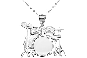 Silver Drum Necklace: Miniature Musical Charm