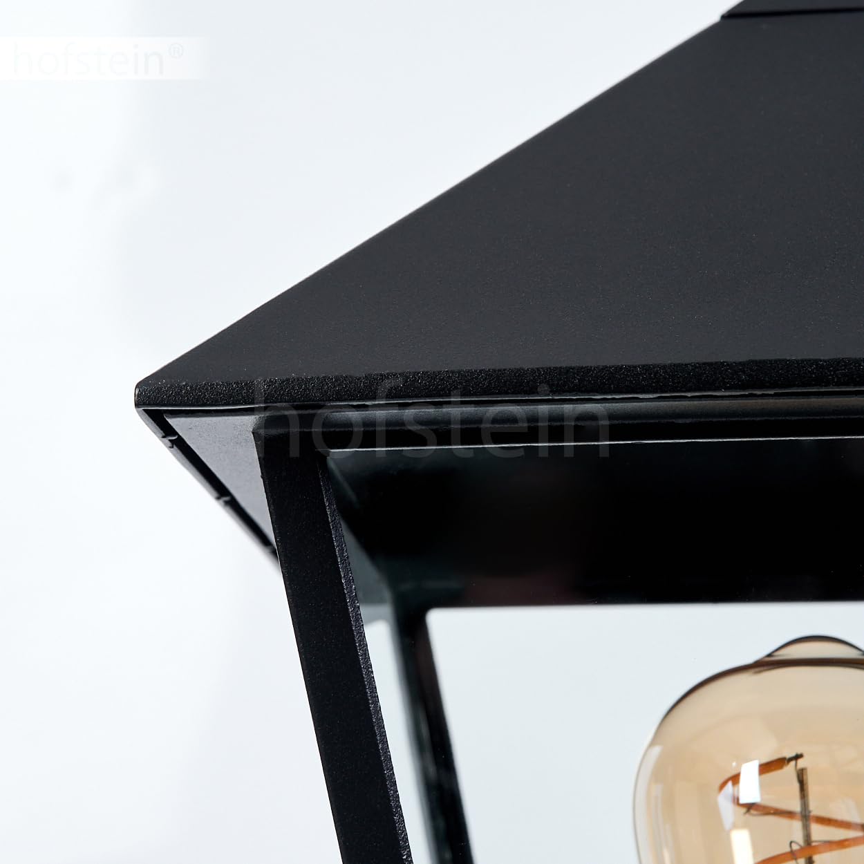 Anfei zewnętrzna lampa na cokół, metalowa/szklana, przezroczysta, oświetlenie ścieżek o antycznym wyglądzie, 50 cm, lampa ogrodowa, oświetlenie ogrodowe IP44, 1 x E27, bez żarówki