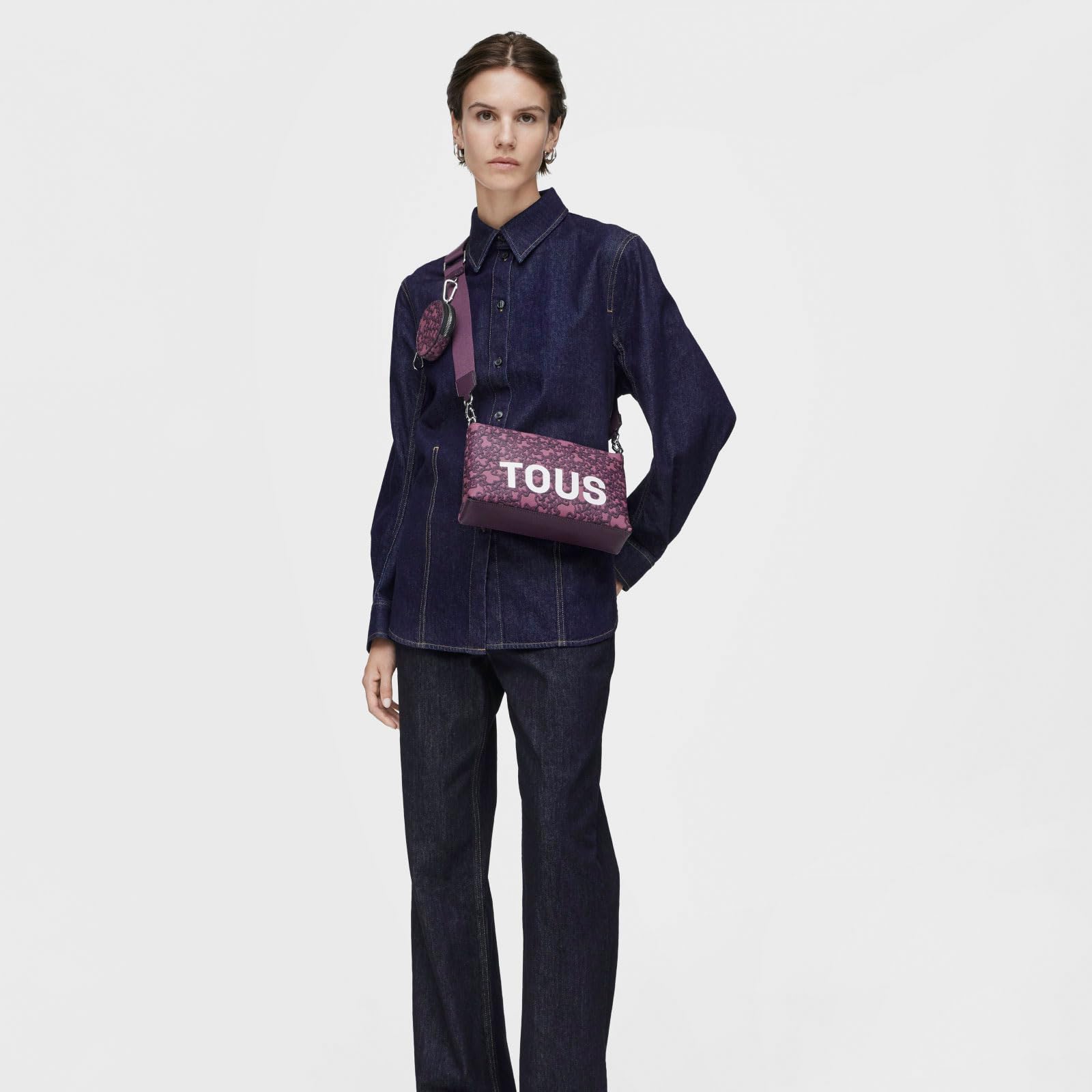 TOUS Bandolera Flat burdeos 395910254-400, para Mujer
