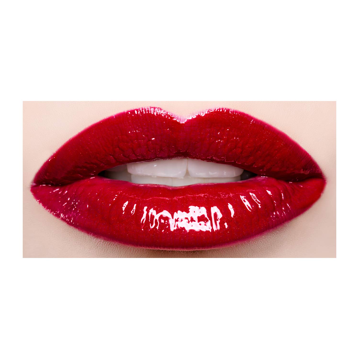 Tulup Impression sur verre100x50 cm Image Tableau Photo décorative panoramique pour la Cuisine et Le Salon - Sensualité - Lèvres Rouges - Rouge