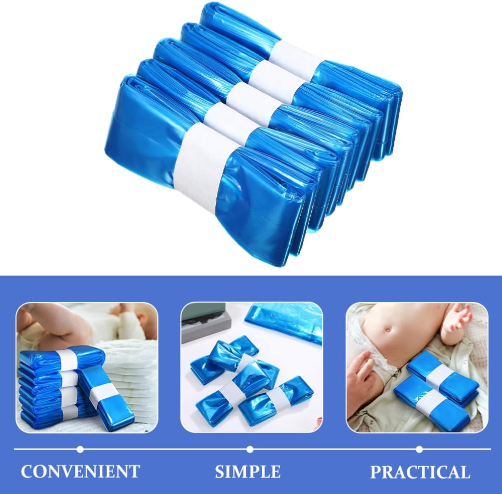 PRETYZOOM 5pcs Diaper Pail Refill Bags Pe - Trash Liners for Diaper Disposal Convenient Drawstring Design Holds Quantity