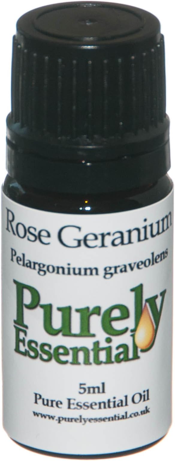 Rose Geranium Essential Oil 5ml Pure and Natural, Purely Essential