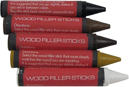 Miniatura 2 de Treasure Gurus - Juego de 5 lápices de madera para rellenar y reparar arañazos y agujeros