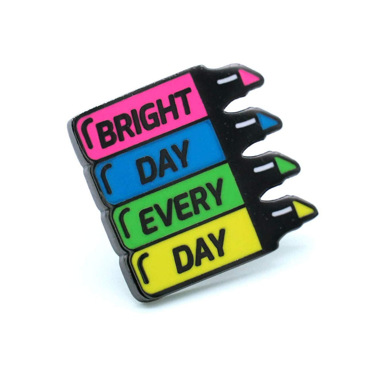 CompocoEnamel Pin Stationery Highlighter Markers Bright Day Every Day Lapel Pin