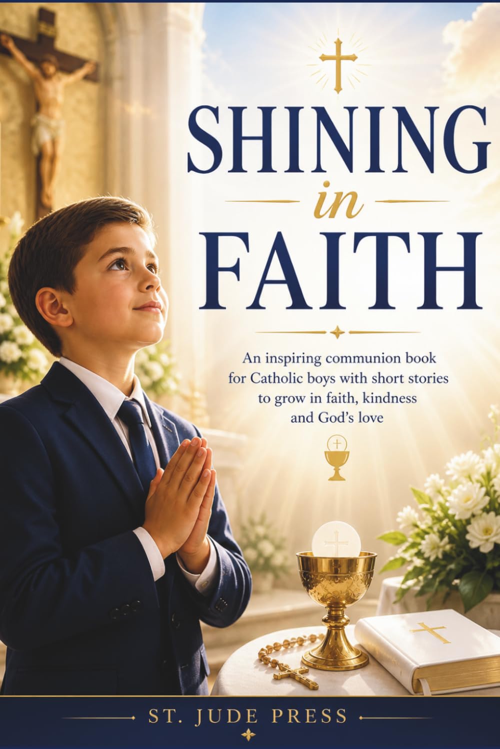 Shining in faith: An inspiring first Communion Book for Catholic boys with short stories to grow in faith, kindness and Gods love ( perfect Holy Communion gift)