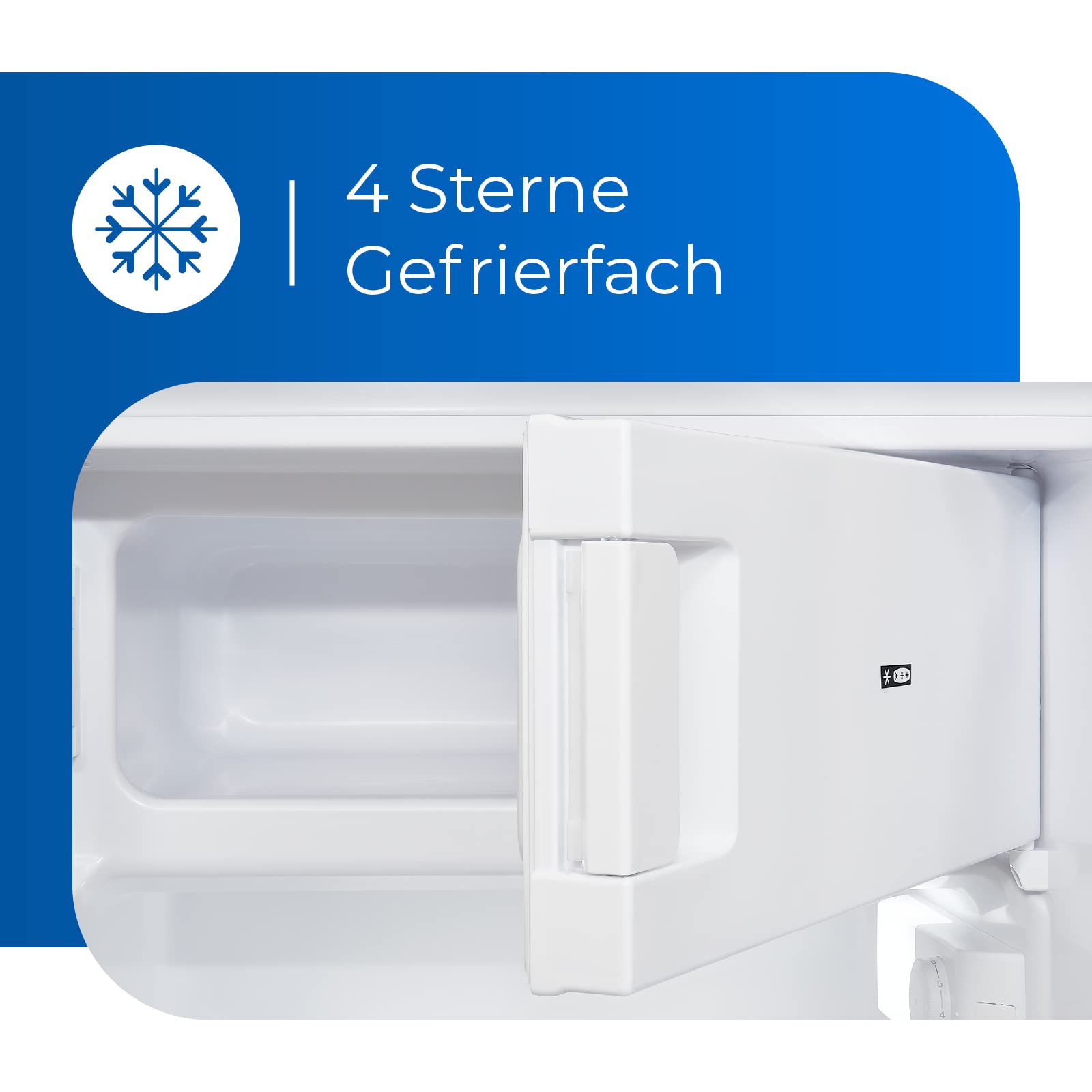 Exquisit Kühlschrank KS16-4-E-040E Weiß - 109 L mit 4-Sterne Gefrierfach