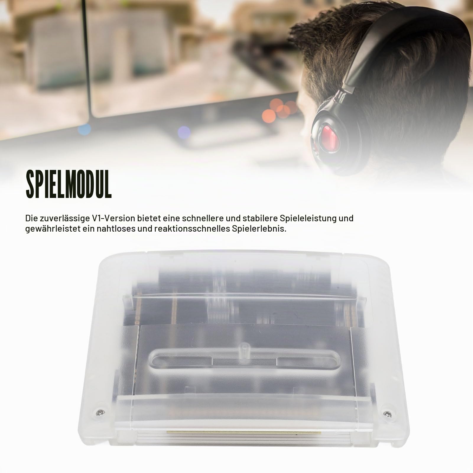 Lazmin112 Multi-Game-Cartridge für SFC, 3000-in-1-Game-Flash-Speicherkarte, mit 8-GB-Speicherkarte, Game-Cartridge-Erweiterungskarte für SNES, SFC-Spielekonsole (Transparentes Weiß)