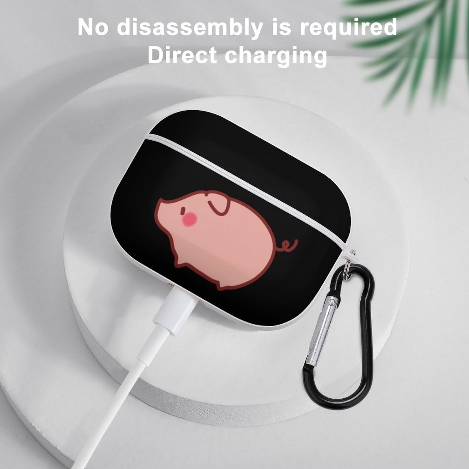 Amazon | 面白い 豚 ブタ AirPods Pro2 ケース 2022年9月発売 シロ