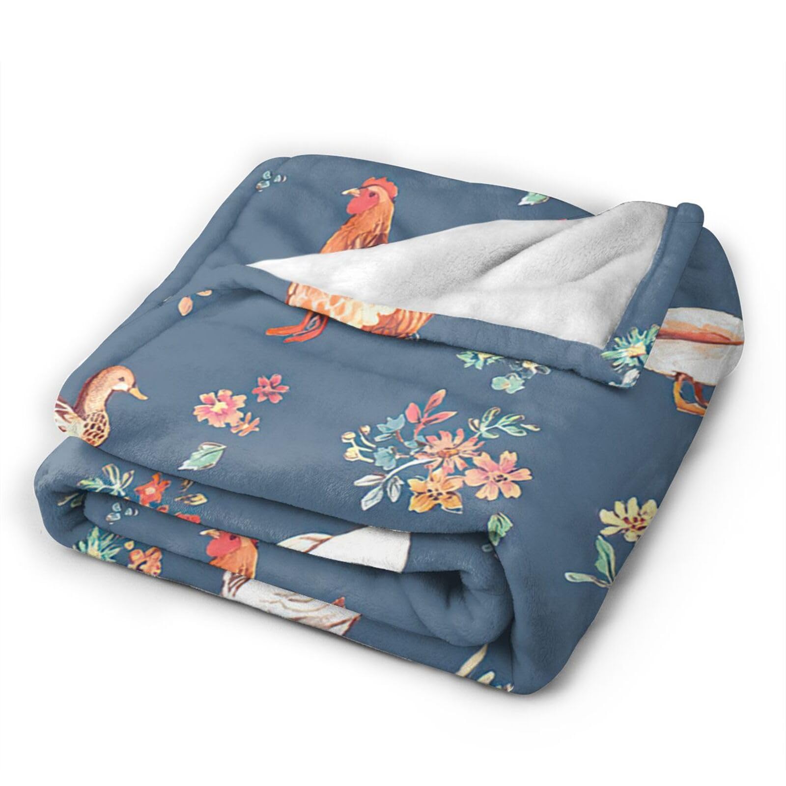 Coperta a forma di gallina, morbida, calda, accogliente, con anatra, per ragazzi e ragazze, pelosa, in