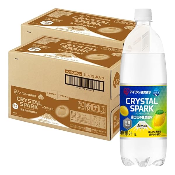 アイリスオーヤマ 炭酸水 レモン 富士山の強炭酸水 1000ml ×30本