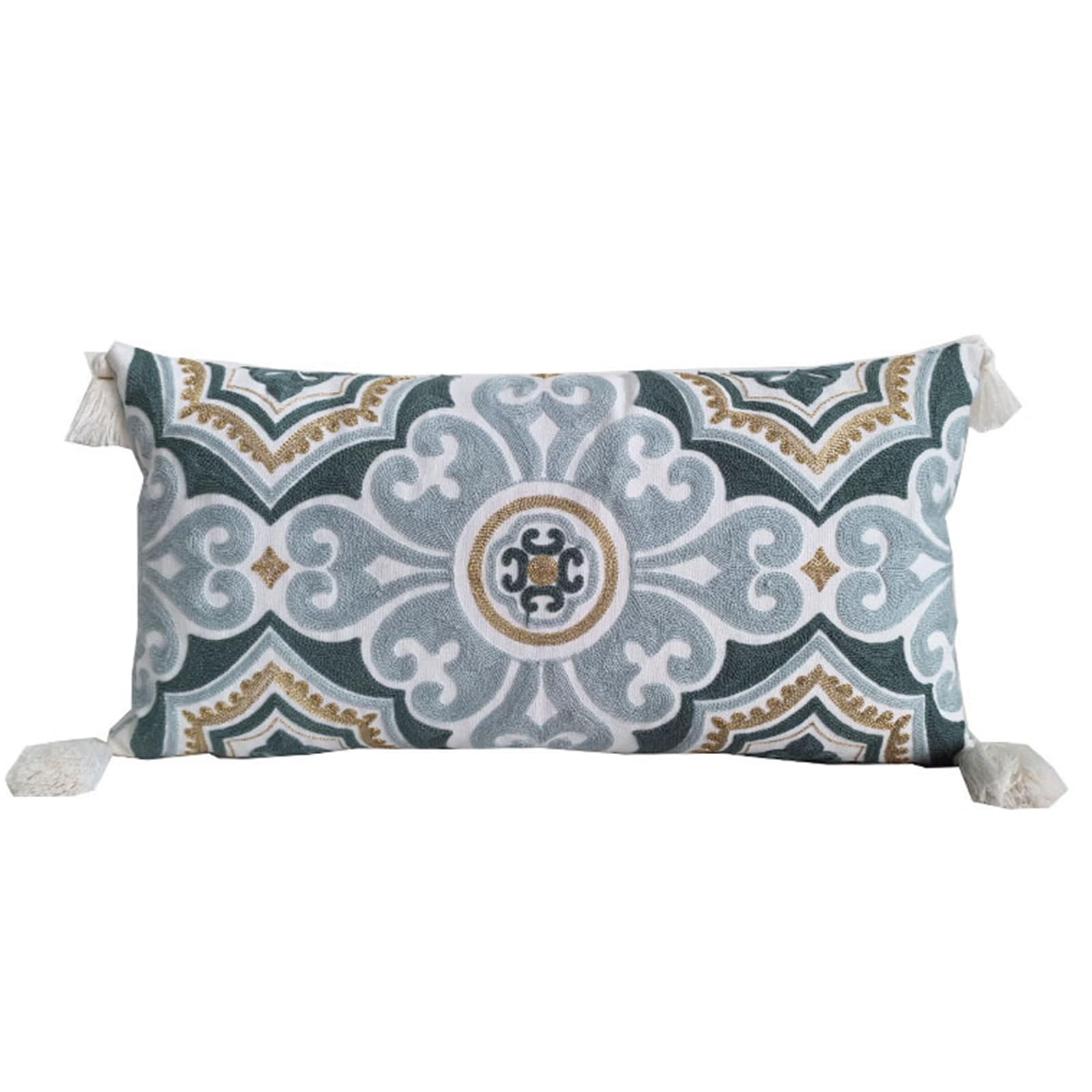 Tsophreniq Decorative Throw Pillow Cover with Tassels Square Rectangled Cushions Pillowcase for Couch Sofa Bedroom Livingrooms Throw Pillow