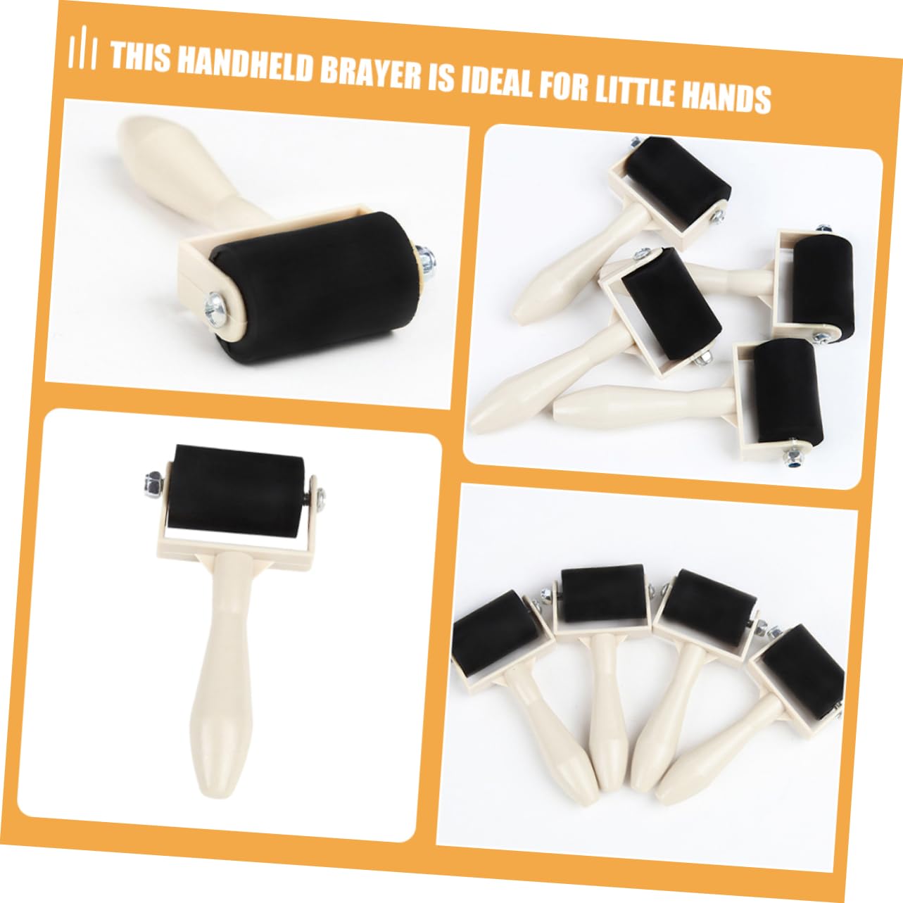 GRIRIW Woodworking Glue Roller 10pcs Boys and Girls Printmaking for Art Projects