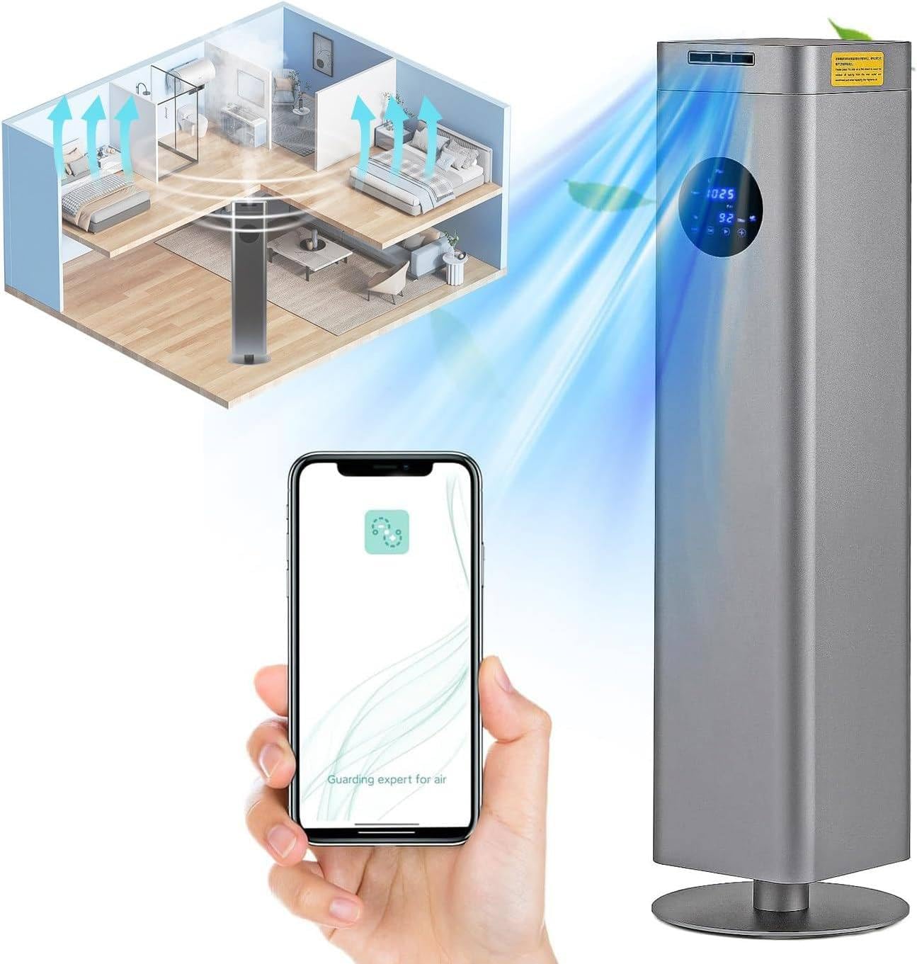 Diffuseur de parfum commercial, machine à air parfumé intelligente, nébulisation de condensat sans eau de 1 500 ml, diffuseurs d'huile parfumée, avec Bluetooth,pour bureau/salon
