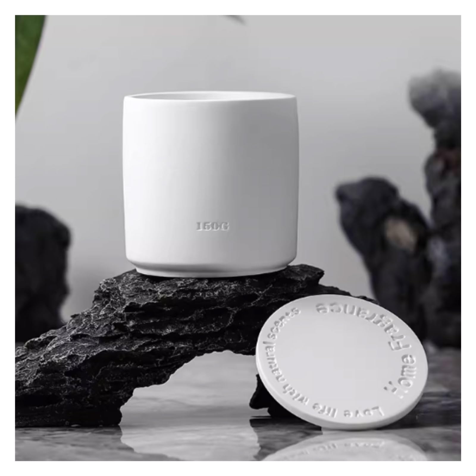 Compatto Candele di cera di soia Uva bianca Rosa Candela moderna riutilizzabile for aromaterapia Decorazioni for la casa eleganti e di lunga durata for donne e uomini non pungente(L)