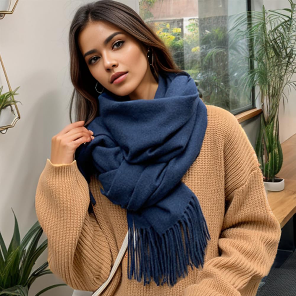Sciarpa di Cashmere Per Le Donne 80'' * 27'' Regalo Pashmina Scialli e Wraps Spessore Oversize Inverno Morbido e Caldo