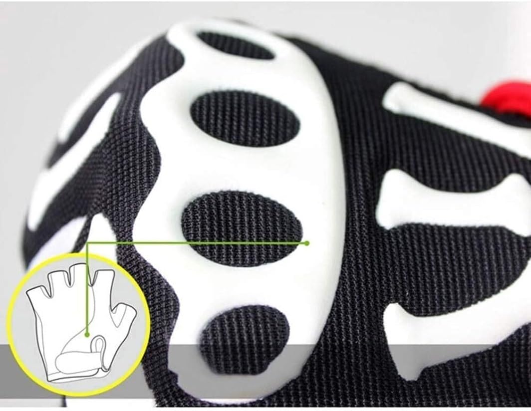 Guantes de jardinería, Guantes de Motocicleta, Tela Lycra Resistente y Duradera, Guantes Blancos Negros, for Ciclismo(S)