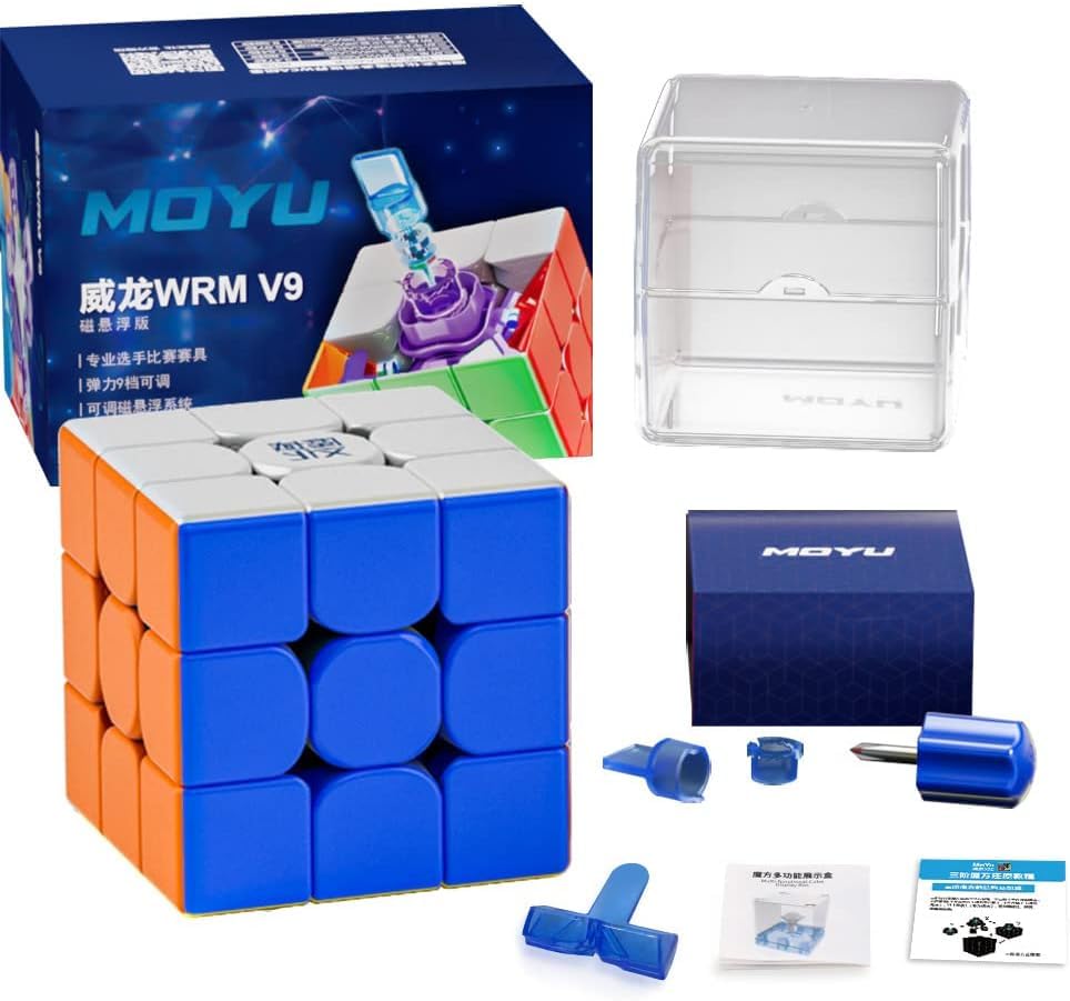 Image of HAWKISTER Moyu Wrm V9 Maglev 3X3 Stickerless Speed Cube, Moyu Weilong Wr M V9 Magnetic & Maglev Professional Flagship 3X3X3 Cube (Maglev Version), For Kid