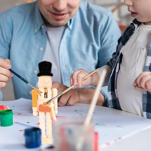 Miniatura 6 de Andaz Press Juego de 6 figuras de cascanueces de madera sin terminar de Navidad, en blanco, para pintar tu propio kit de cascanueces, manualidades