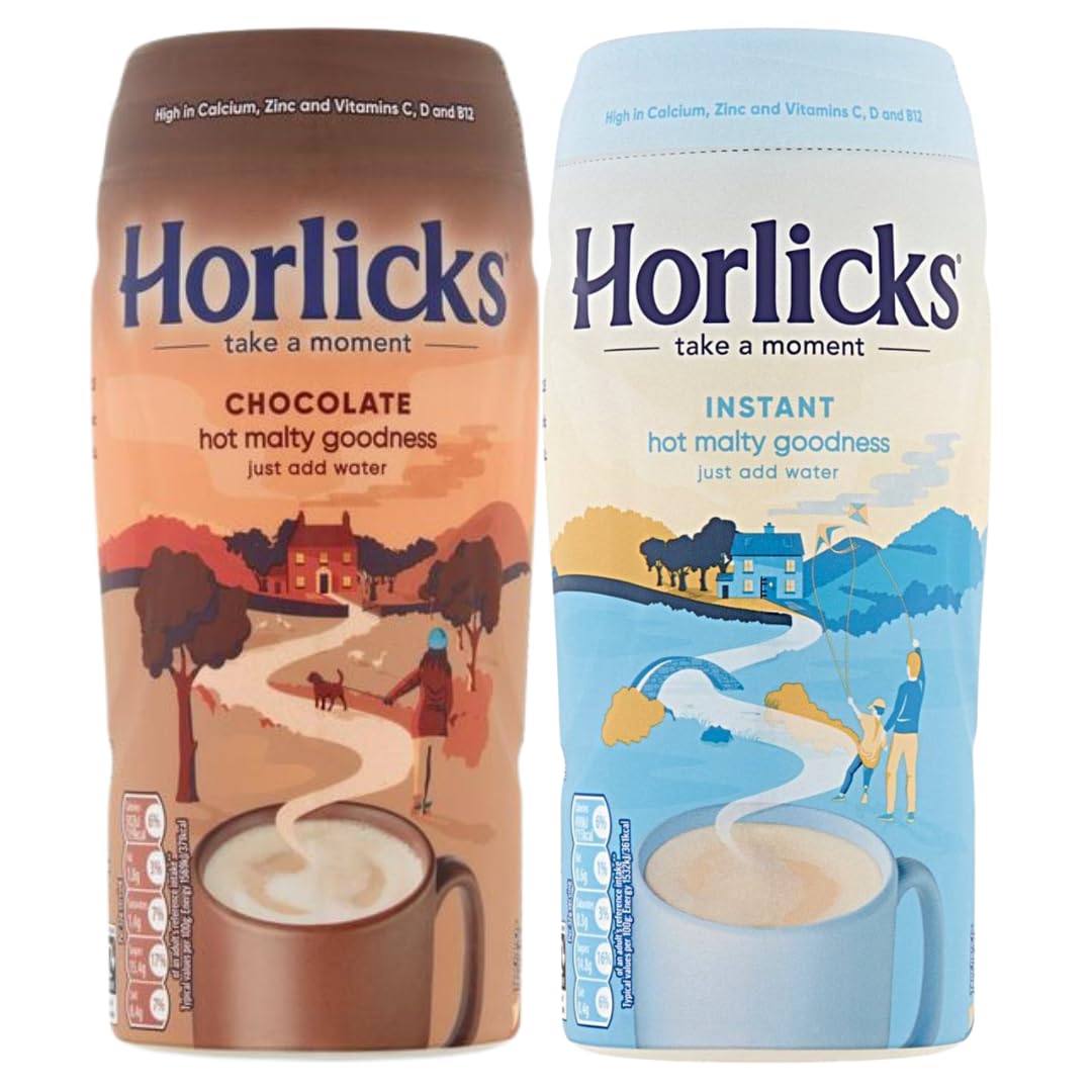 Hot Chocolate Bundle With Horlicks Chocolate Malt 400g and Instant Malted Drink 400g (2 Pack)