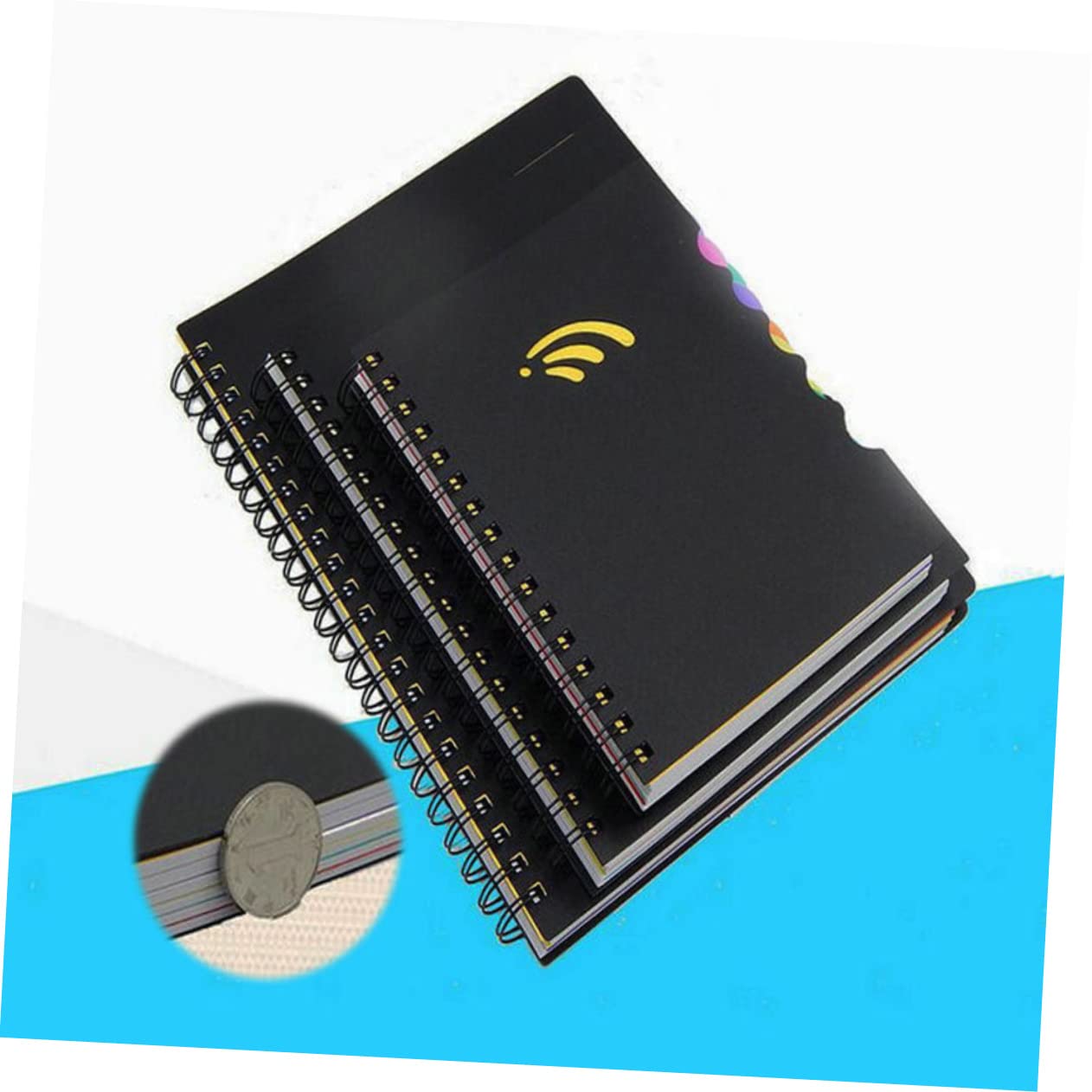 Operitacx A4 Spiral Notizbuch mit Pp Umschlag, Lineaturfrei, Bunt