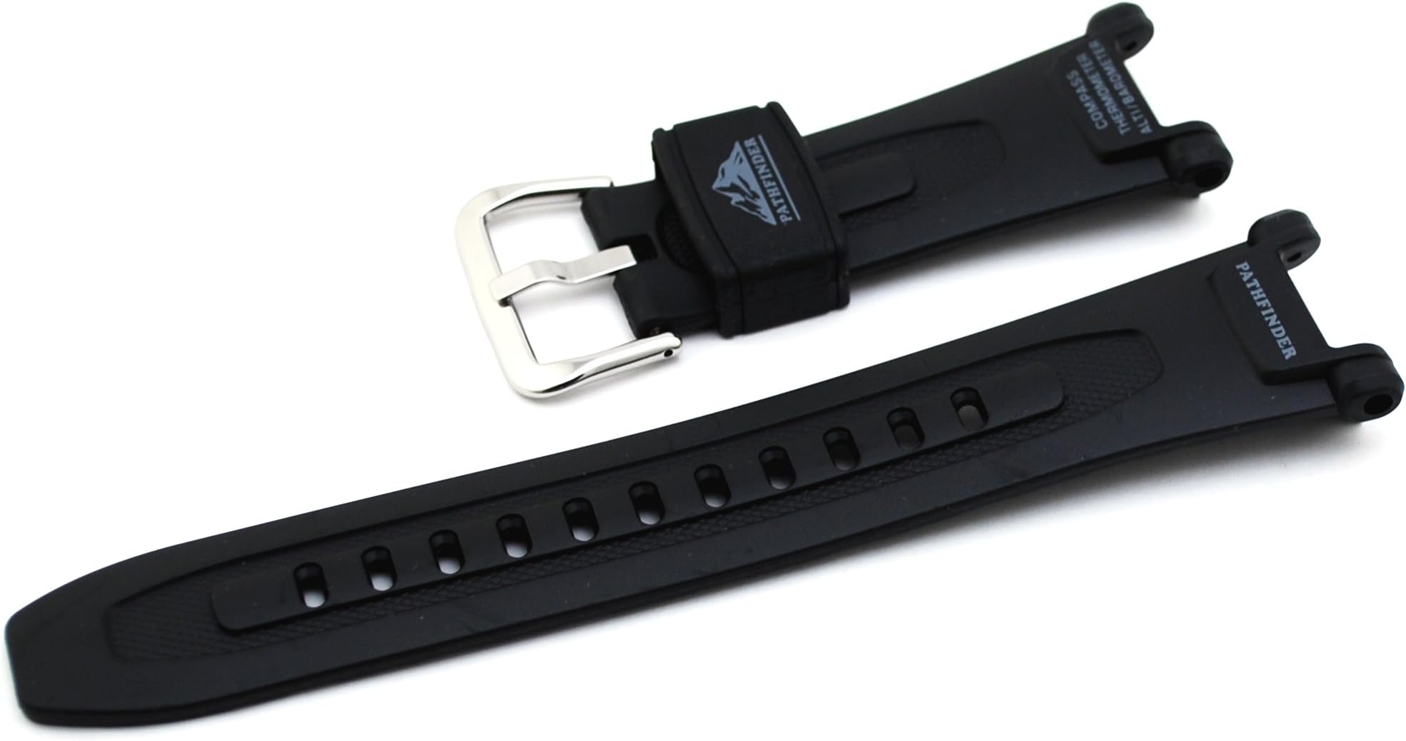 Casio Replacement Band For Pathfinder PAG-40, Fits PAG-40 Series, 18mm Lug, 29mm Band, Black Rubber