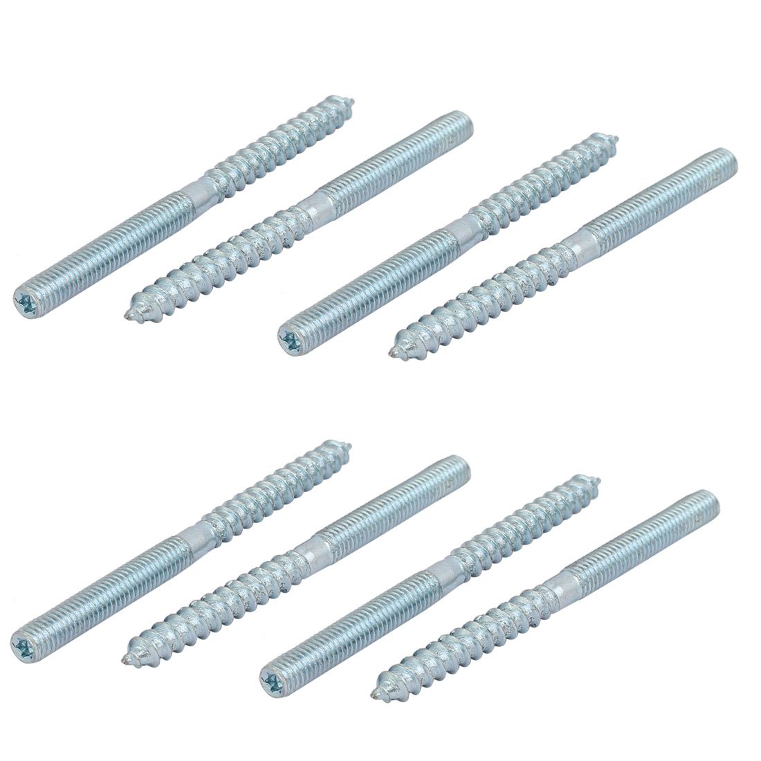 Aexit M6x80mm Carbon Home Hardware Steel Zinc Plated Torx Head Self-Tapping Hanger Bolt 8pcs Model:63as608qo630