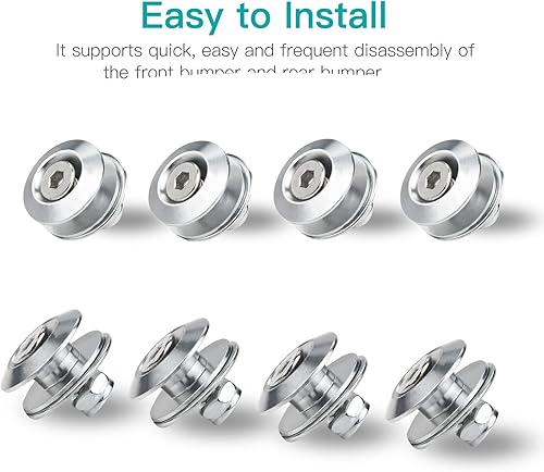 Miniatura 4 de Soporte de liberación rápida para parachoques, sujetadores de parachoques de liberación rápida JDM Mellbree para parachoques delantero y trasero,