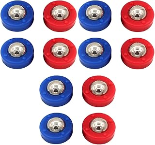 INOOMP 6 Sets Mini Shuffleboard Replacement Pucks Tabletop Shuffleboard Mini Roller Sliding Bead Home Game Shuffleboard Curling Game Accessories