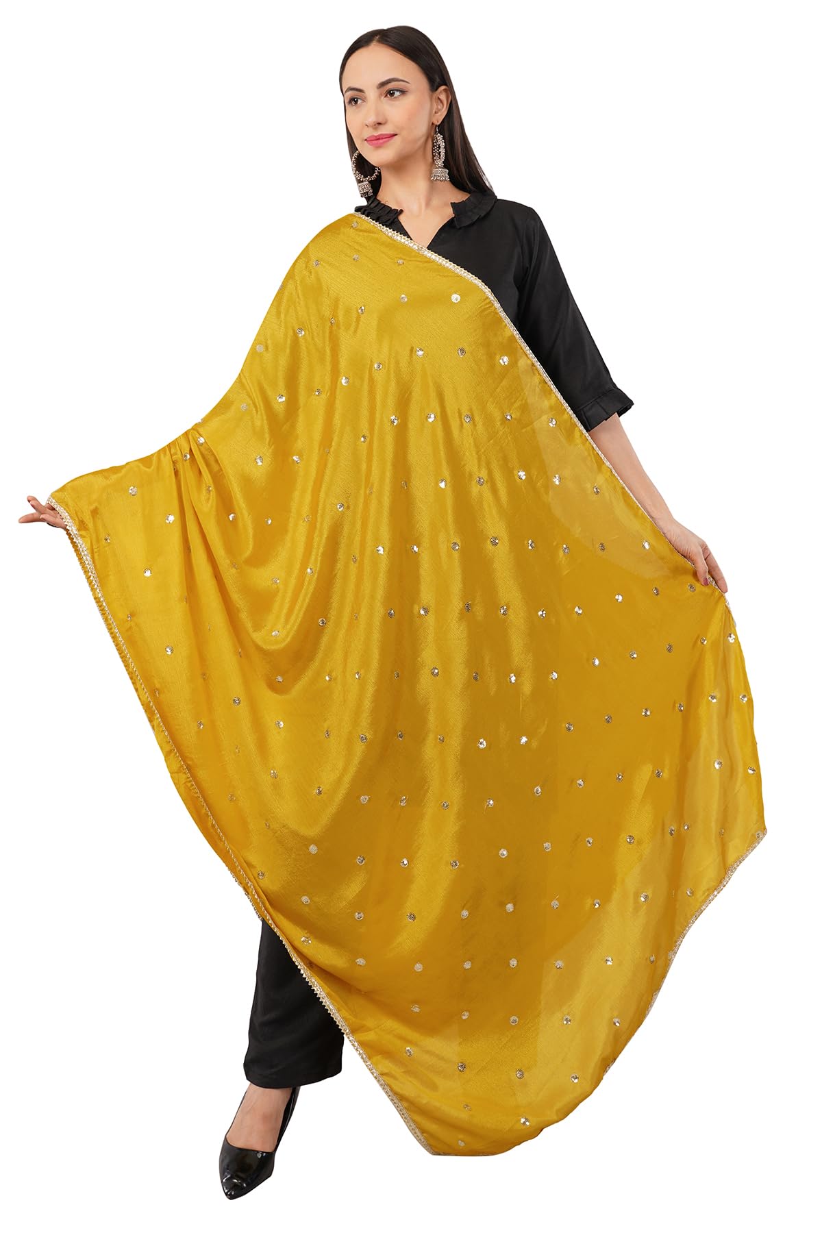 IVAARA Multicolor Chinnon Sequins Butti Dupatta for Women | Ethnic Wear-picture-33