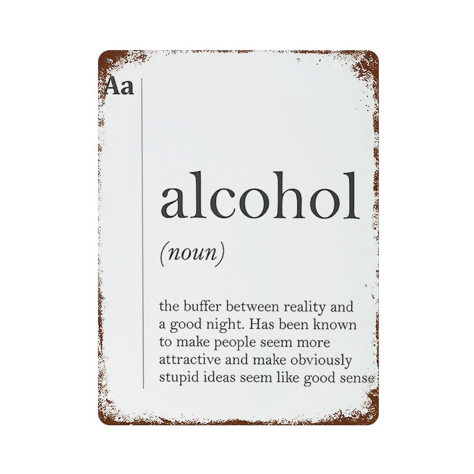 xiaoxiaoshen Alcohol Definition Wall Decor Art Metal Tin Poster Modern Home Decor Art Home Bar Shop Decorations Vintage Sign 40x30cm