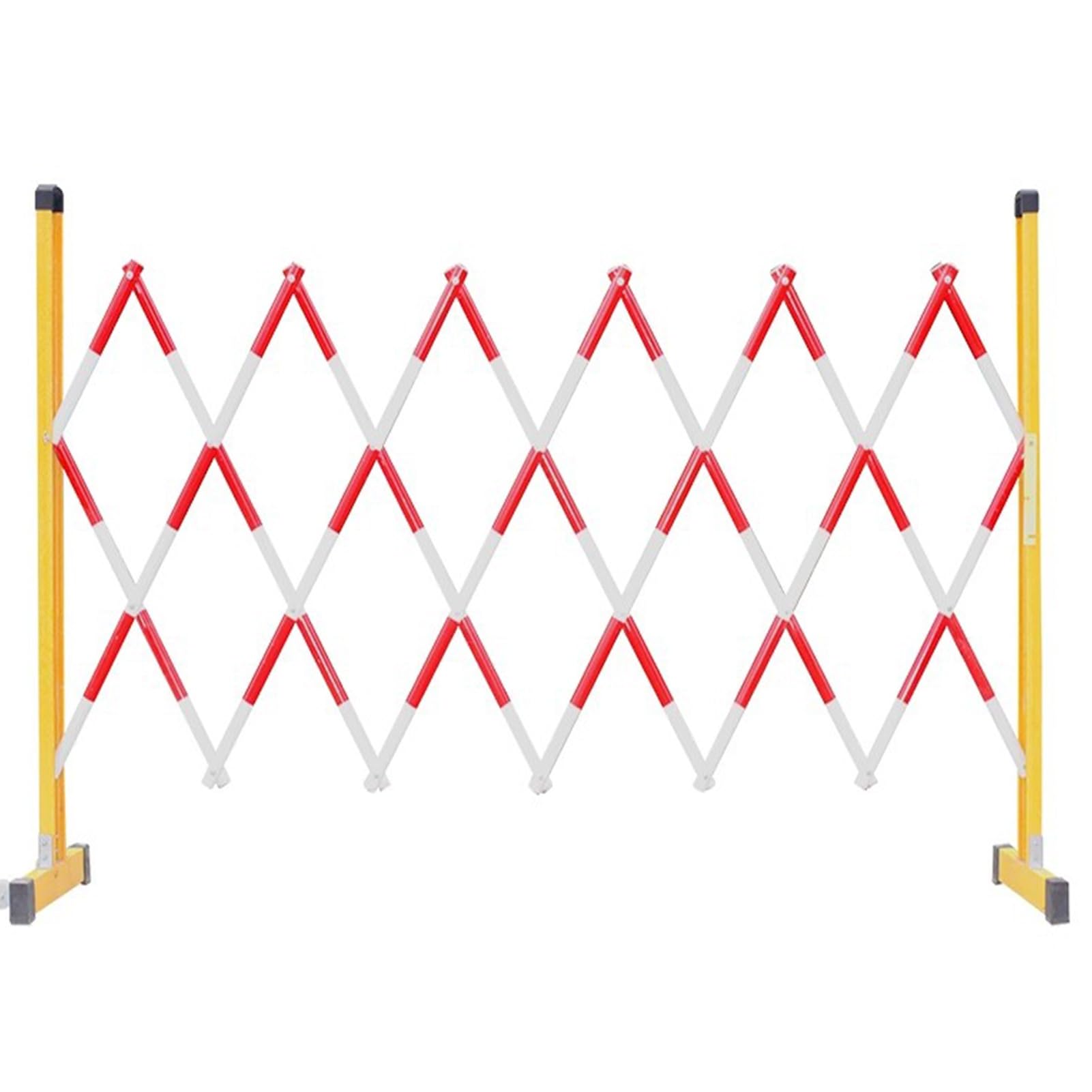 OLSKFUH Retractable Traffic Guardrail, Expandable Metal Barricade Separation Fence Mobile Barricade For Yard, Pool, Traffic,-1.2X3M,-1.2x5m