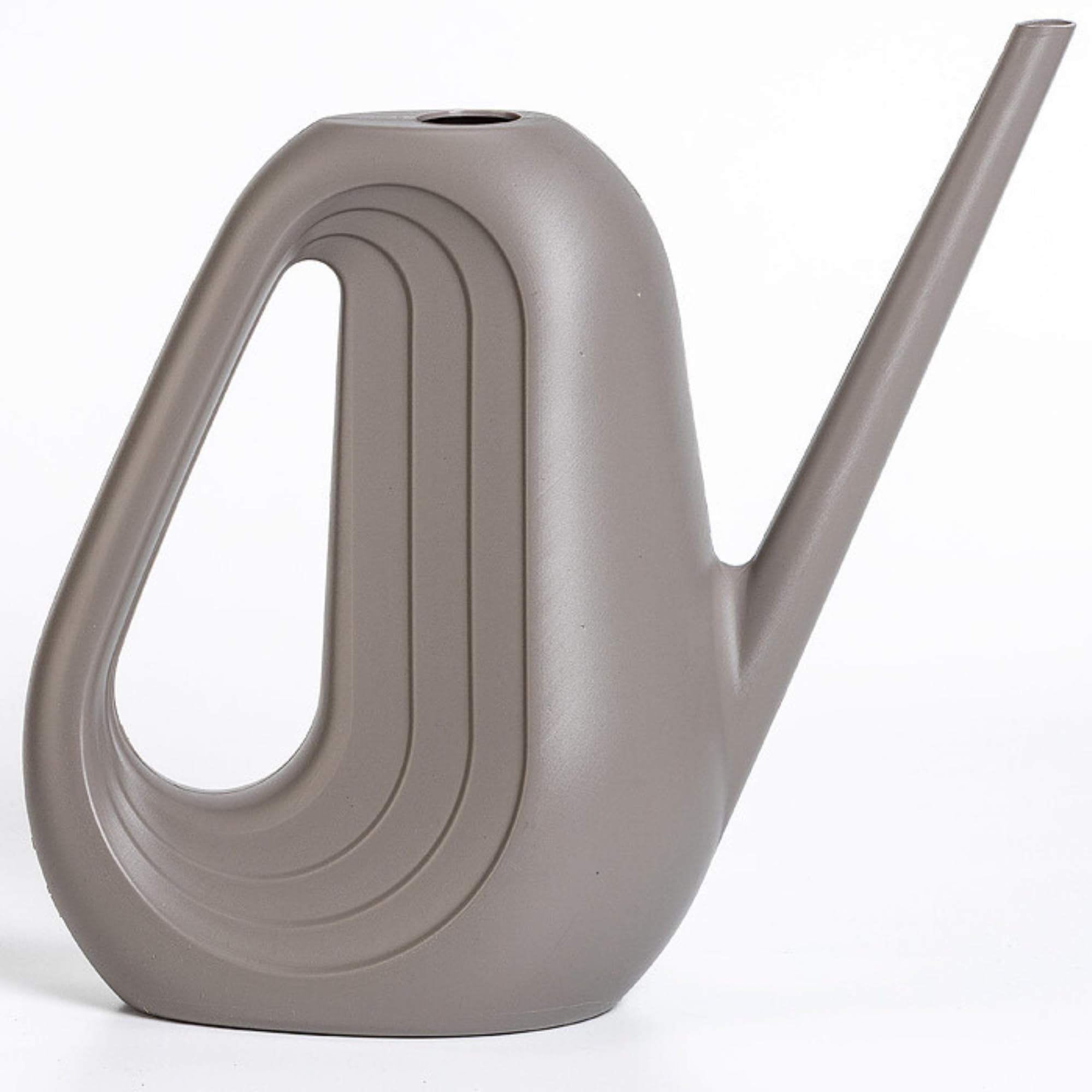 Watering Can Gradient 1,4 Liter - Small Watering Can for Indoor and Outdoor Plants - Plastic House Plant Water Can, Taupe