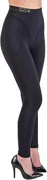 Slimming Anti-Cellulite Leggings with Aloe Vera+Green Tea - Black Size XS