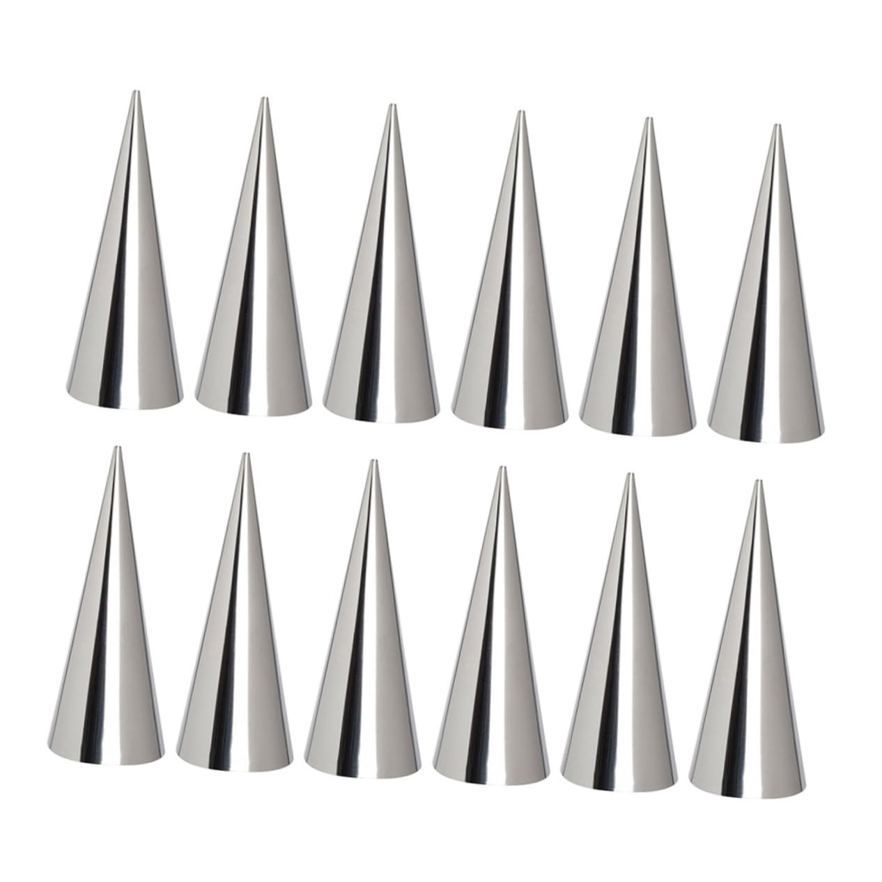 NAMOARLY 30pcs Croissant Baking Cones Stainless Steel for Pastry Cupcake and Desserts