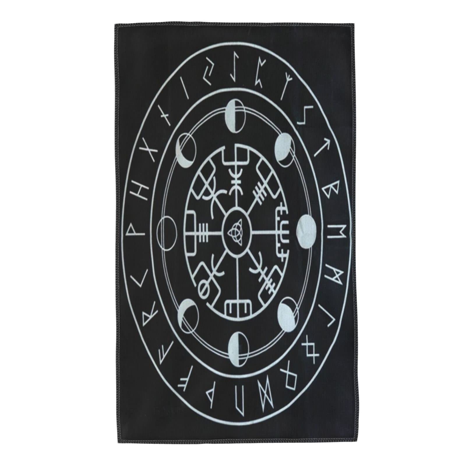 Suzhouzhuohuijiguangjinshuzhipinyouxiangongsi5244 Bath Towel 1074 40X70cm Bath Towel Viking Norse Mythology Warrior Compass Wash Cloths Premium Towels Anti Frizz Towel Sheets For Bathroom Spa Camping