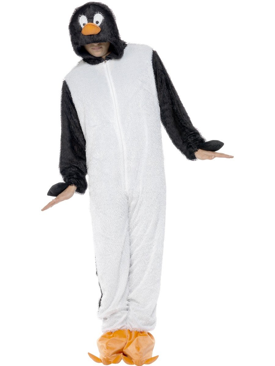 Smiffys Mens Penguin Costume Includes Jumpsuit with Hood