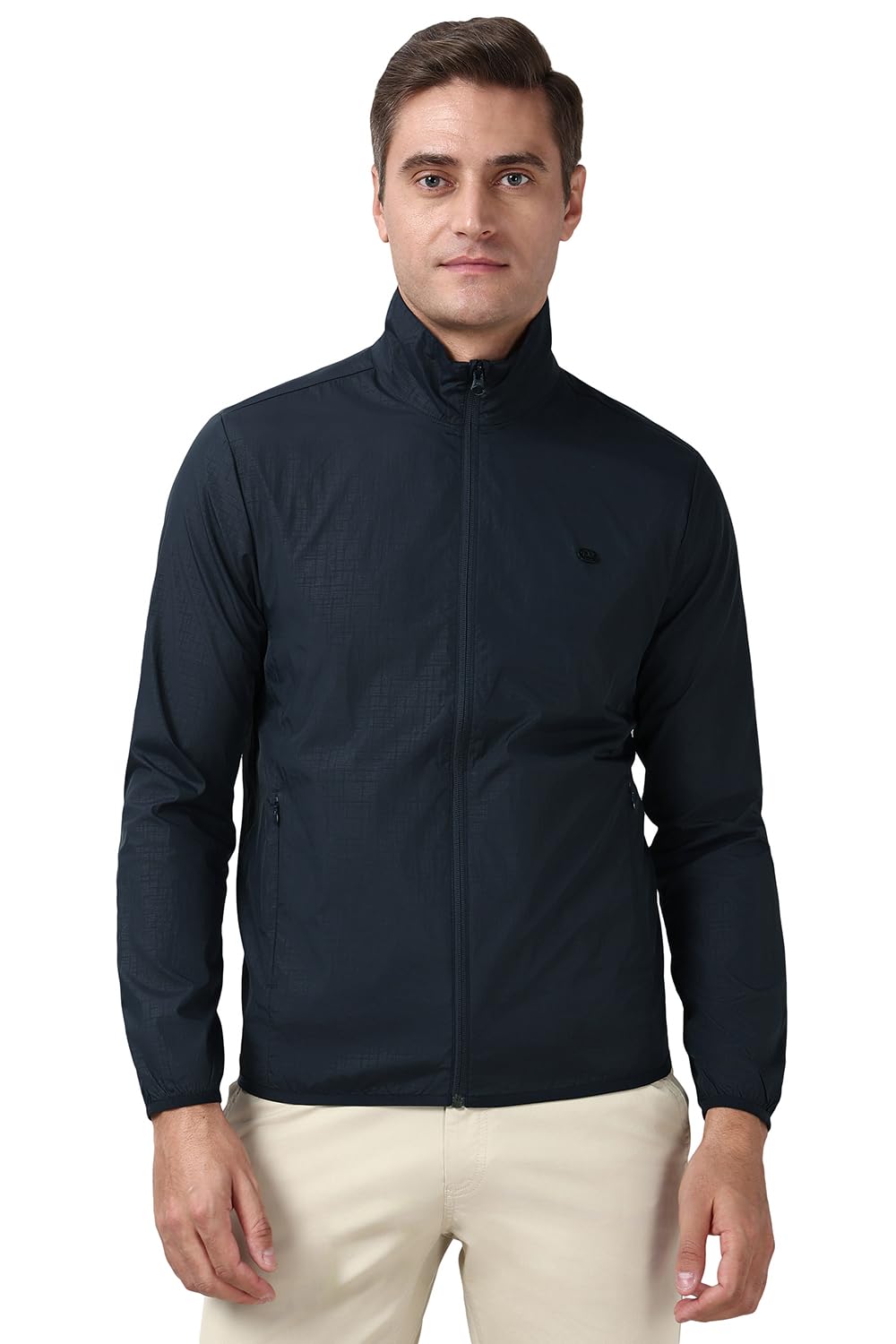 peter england Men Navy Textured Casual Jacket-picture-10