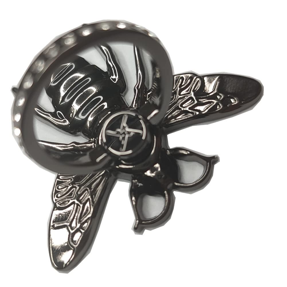 1pcs Black Rock-roll Punk Honeybee Pattern Cell Phone Ring Holder Electronics Ring Holder Stand Finger Ring Kickstand Compatible Various Mobile Phones or Phone case