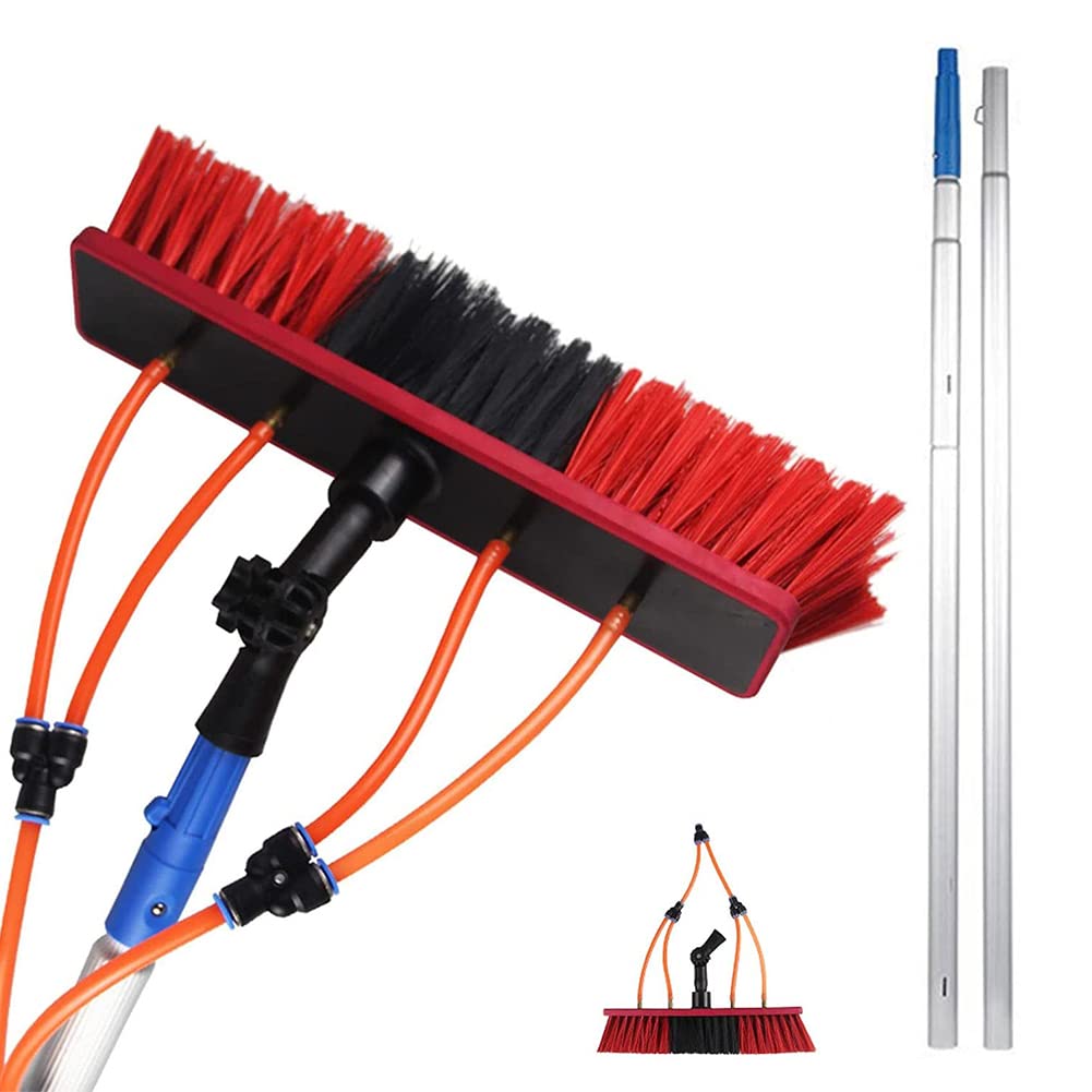 Poteau de nettoyage de vitres 30cm avec brosse télescopique à alimentation en eau pour toit