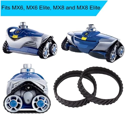 Miniatura 3 de TOPINCN Limpiadores de piscina Pista de neumáticos de goma Pista de repuesto para MX8 MX6 Aspiradoras robóticas de piscina