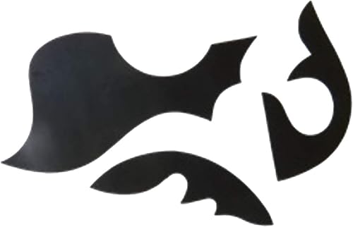 Paracho Bajo Quinto And Bajo Sexto Pick Guard - Juego de micrófono, color negro