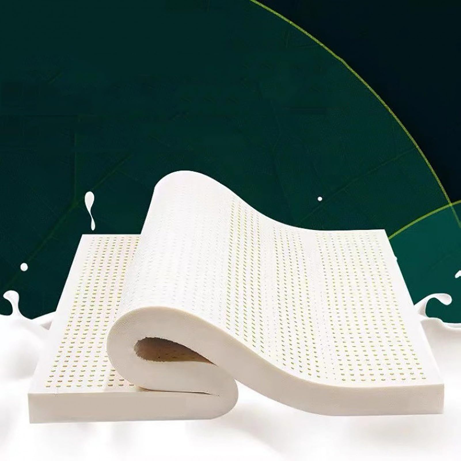 Materasso in Lattice, Materasso in Lattice Naturale Biologico, Materasso Tatami Pieghevole di Media Morbidezza con Rivestimento in Cotone, Spessore 5 cm, 100x200 cm - Ideale per Dormire Como