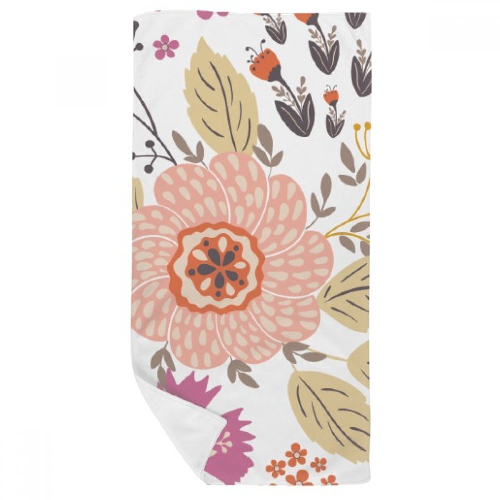 Serviette de bain dahlia multicolore 35x70cm en tissu doux pour la toilette
