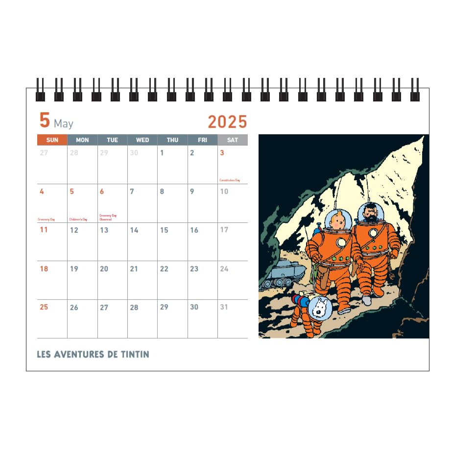 Amazon | 【ネコポス投函】[タンタンの冒険] デスクトップカレンダー