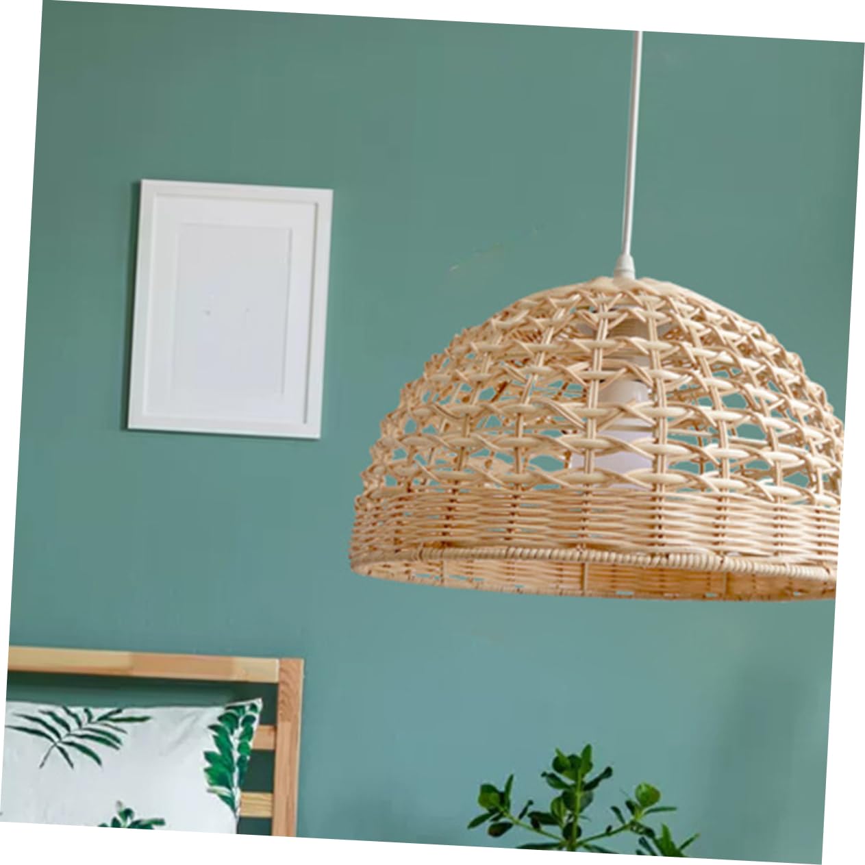 Housoutil Rattanowy Abażur Wiszące Lampy Odcienie Chic Light Akcesoria Rustykalne Abażury Wiszące Oświetlenie Sufitowe Odcień Wisząca Odcienie Tkany Abażur Części Zamienne Do Lampy