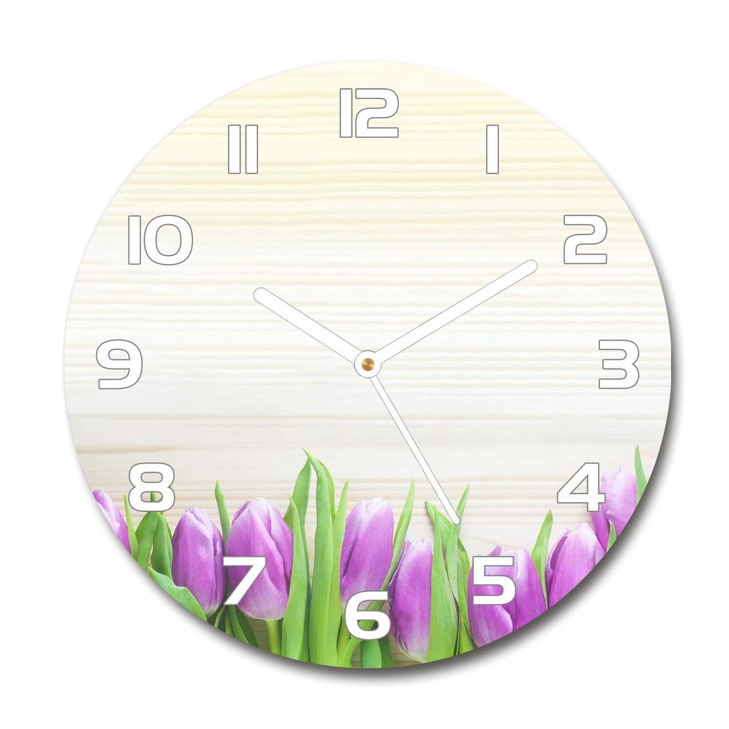 Horloge en Verre Silencieuse Tulup Anti-Bruit 60x60cm pour Bureau et Salon
