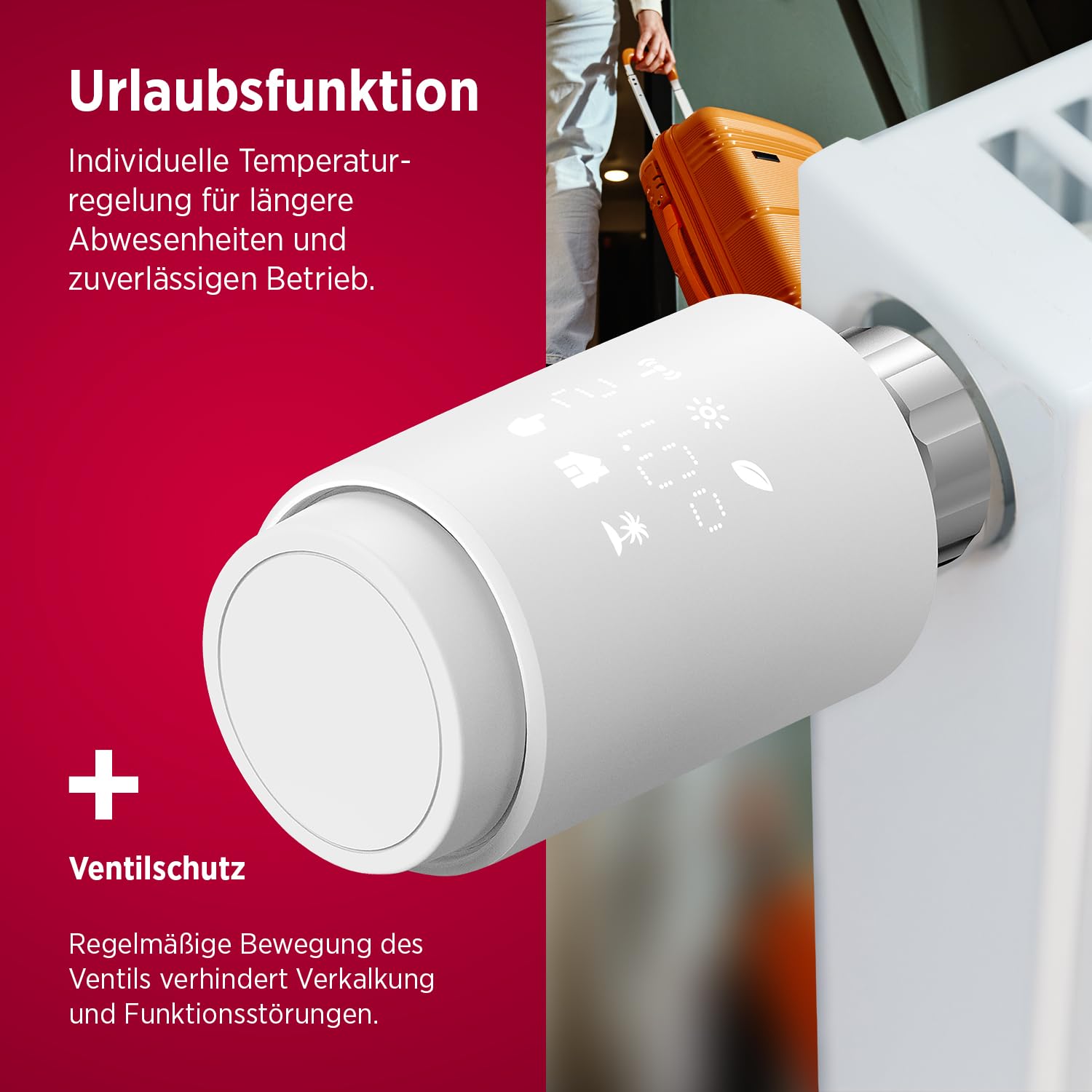 Olympia HT-02Y inteligentny termostat WiFi | termostat grzejnikowy Smart z aplikacją Tuya, Alexa i Google | łatwa instalacja i programowalny | termostat grzewczy | wygodny i energooszczędny | 1 szt.