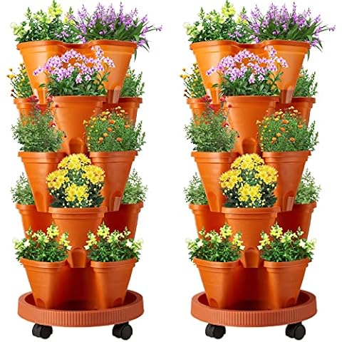 Umigy 2 Set 5 Tier Stackable Planter Cover