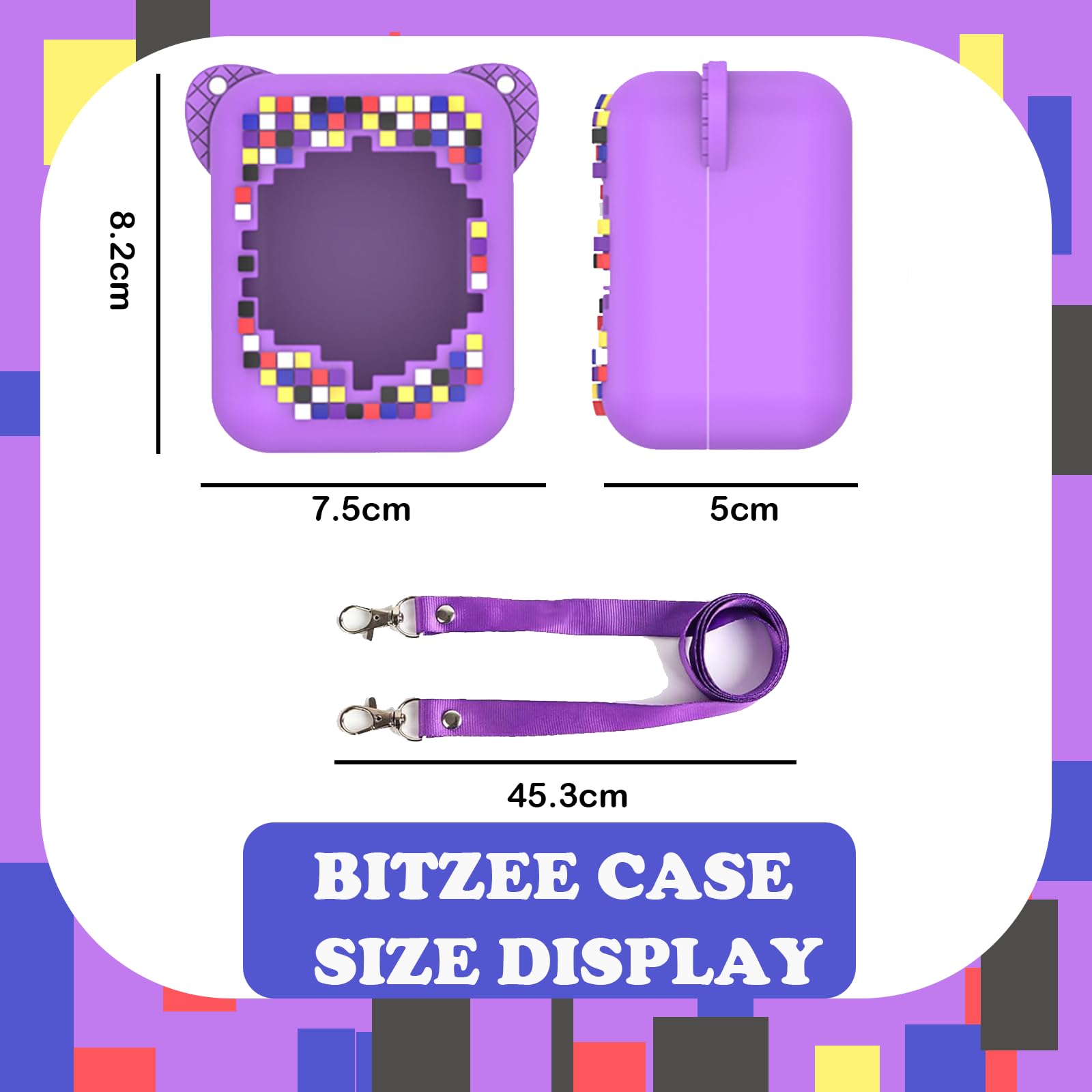 FunnAura Interactive Digital Pet Case for Bitzee Purple Toy Anti fall Shockproof Portable Carry Case - Image 2